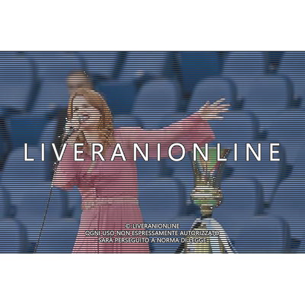 Roma - 20/05/2015 - Stadio Olimpico - Finale Tim Cup 2014-2015 - Juventus vs SS Lazio - nella foto: La cantante Chiara / Ph. Fabrizio Corradetti - Ag. Aldo Liverani Sas
