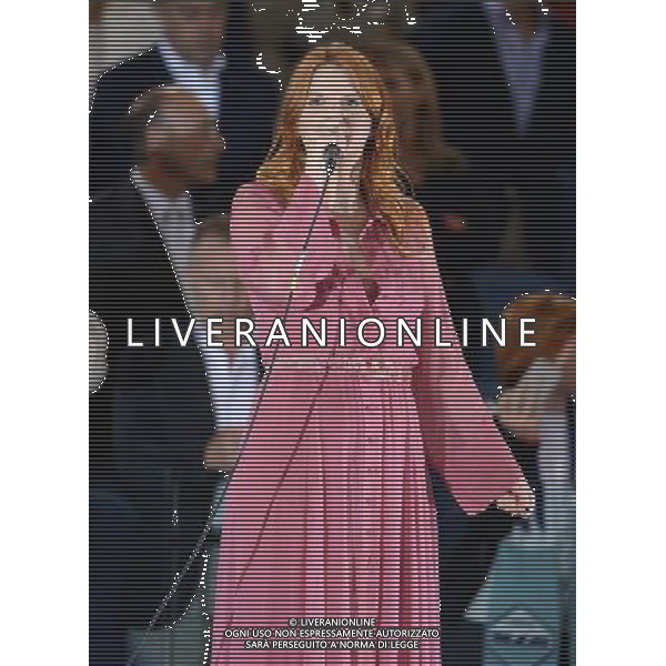 Coppa Italia TIM Cup 2014/2015 Finale Roma - 20.05.2015 Juventus-Lazio Nella Foto: chiara canta l\'inno nazionale /Ph.Vitez-Ag. Aldo Liverani