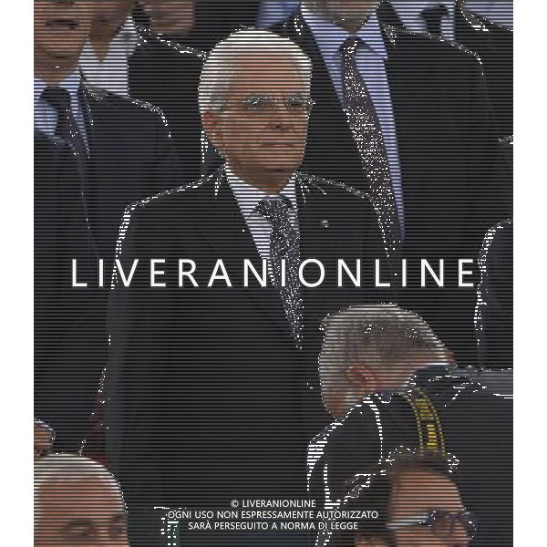 Coppa Italia TIM Cup 2014/2015 Finale Roma - 20.05.2015 Juventus-Lazio Nella Foto: sergio mattarella in tribuna /Ph.Vitez-Ag. Aldo Liverani