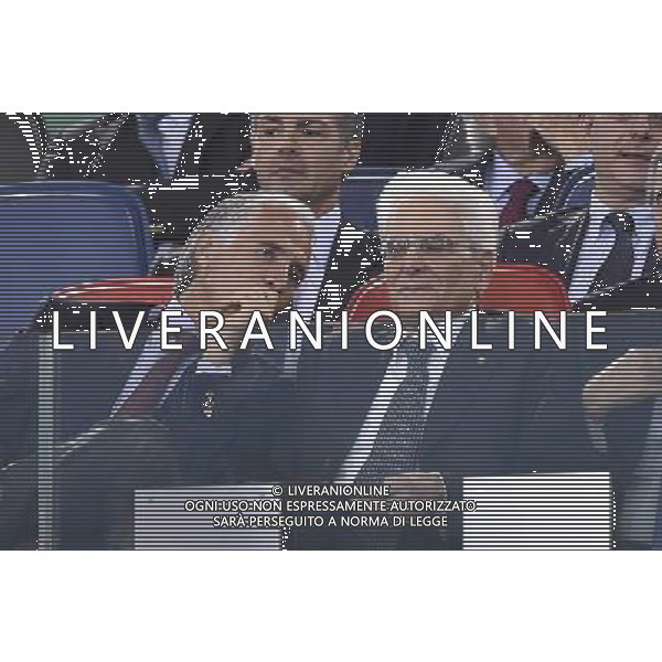 Roma - 20/05/2015 - Stadio Olimpico - Finale Tim Cup 2014-2015 - Juventus vs SS Lazio - nella foto: Sergio Mattarella e Giovanni Malago\' / Ph. Fabrizio Corradetti - Ag. Aldo Liverani Sas