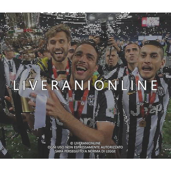 Coppa Italia TIM Cup 2014/2015 Finale Roma - 20.05.2015 Juventus-Lazio Nella Foto: Alessandro matri con la coppa /Ph.Vitez-Ag. Aldo Liverani