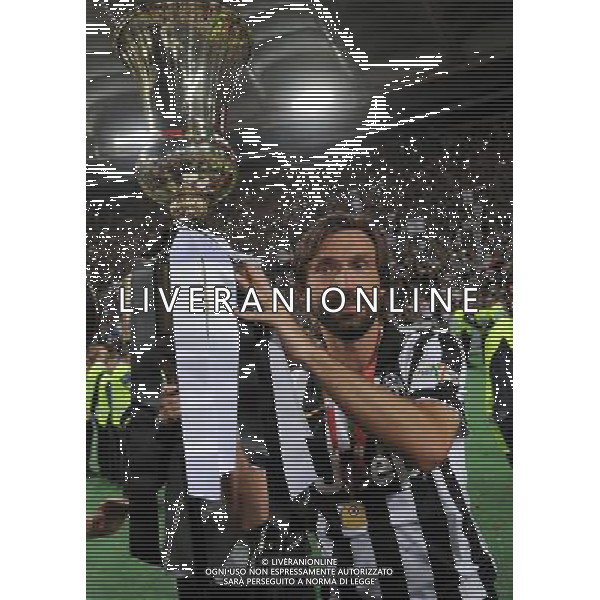 Coppa Italia TIM Cup 2014/2015 Finale Roma - 20.05.2015 Juventus-Lazio Nella Foto: andrea pirlo con la coppa /Ph.Vitez-Ag. Aldo Liverani
