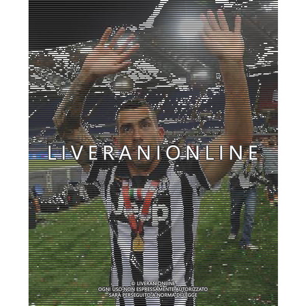 Coppa Italia TIM Cup 2014/2015 Finale Roma - 20.05.2015 Juventus-Lazio Nella Foto: carlos tevez festeggia a fine gara /Ph.Vitez-Ag. Aldo Liverani