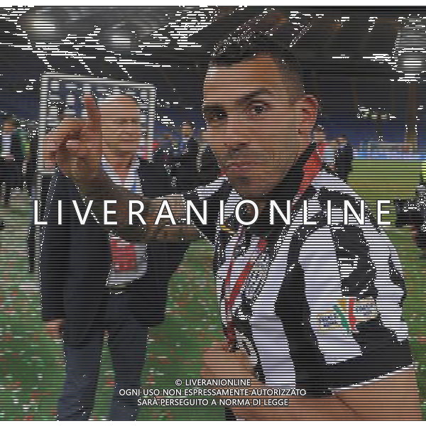 Coppa Italia TIM Cup 2014/2015 Finale Roma - 20.05.2015 Juventus-Lazio Nella Foto: carlos tevez festeggia a fine gara /Ph.Vitez-Ag. Aldo Liverani