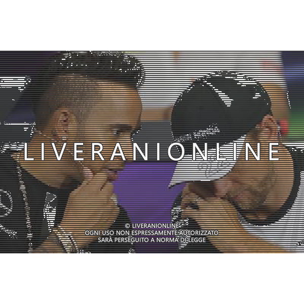 Lewis Hamilton (GBR), Mercedes AMG F1 Team and Jenson Button (GBR), McLaren Honda 20.05.2015. Formula 1 World Championship, Rd 6, Monaco Grand Prix, Monte Carlo, Monaco, Preparation Day. AG ALDO LIVERANI SAS OINLY ITALY