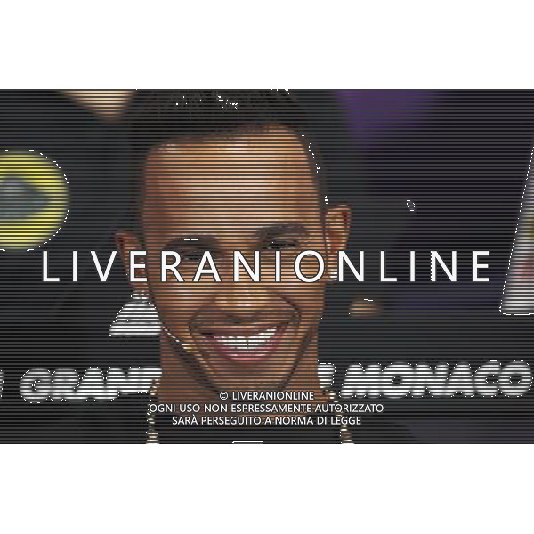 Lewis Hamilton (GBR) Mercedes AMG F1 in the FIA Press Conference. 20.05.2015. Formula 1 World Championship, Rd 6, Monaco Grand Prix, Monte Carlo, Monaco, Preparation Day. AG ALDO LIVERANI SAS OINLY ITALY