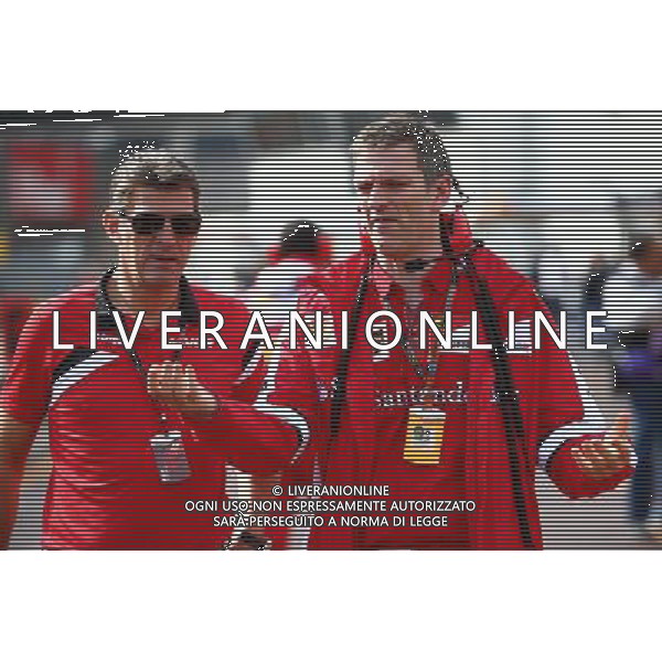(L to R): Graeme Lowdon (GBR) Manor Marussia F1 Team Chief Executive Officer with James Allison (GBR) Ferrari Chassis Technical Director. 21.05.2015. Formula 1 World Championship, Rd 6, Monaco Grand Prix, Monte Carlo, Monaco, Practice Day. AG ALDO LIVERANI SAS OINLY ITALY