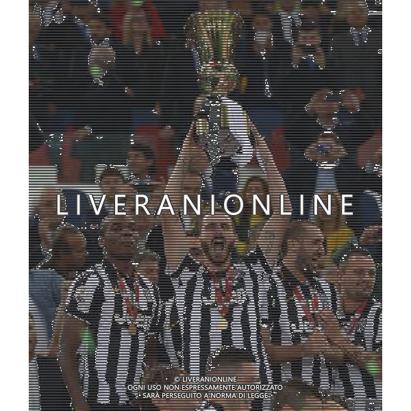 Coppa Italia TIM Cup 2014/2015 Finale Roma - 20.05.2015 Juventus-Lazio Nella Foto:Bonucci Leonardo con la coppa /Ph.Vitez-Ag. Aldo Liverani
