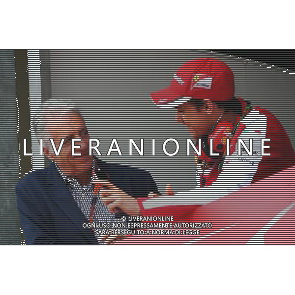 (L to R): Piero Ferrari (ITA) Ferrari Vice-President with Esteban Gutierrez (MEX) Ferrari Test and Reserve Driver. 21.05.2015. Formula 1 World Championship, Rd 6, Monaco Grand Prix, Monte Carlo, Monaco, Practice Day. AG ALDO LIVERANI SAS ONLY ITALY 
