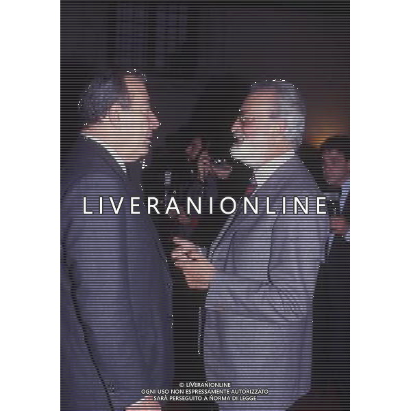 ARCHIVIO LIVERANI NELLA FOTO EUGENIO SCALFARI GIORNALISTA ED DIRETTORE REPUBBLICA CON BIAGIO AGNES AG ALDO LIVERANI SAS
