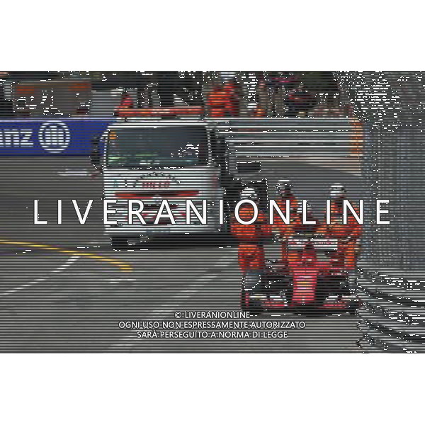 Kimi Raikkonen (FIN) Ferrari SF15-T crashed in the third practice session. 23.05.2015. Formula 1 World Championship, Rd 6, Monaco Grand Prix, Monte Carlo, Monaco, Qualifying Day AG ALDO LIVERANI SAS ONLY ITALY