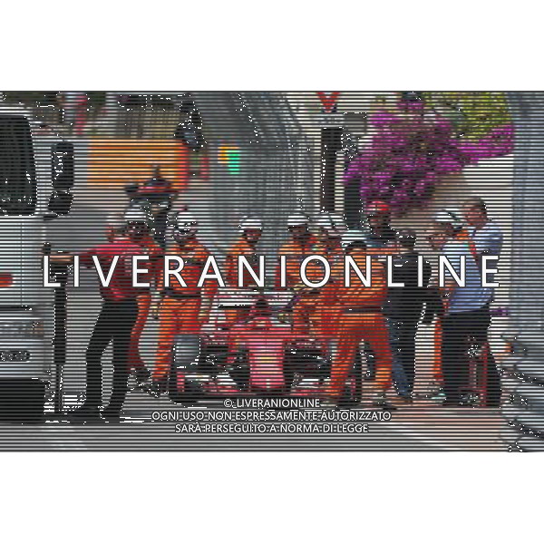 Kimi Raikkonen (FIN) Ferrari SF15-T crashed in the third practice session. 23.05.2015. Formula 1 World Championship, Rd 6, Monaco Grand Prix, Monte Carlo, Monaco, Qualifying Day AG ALDO LIVERANI SAS ONLY ITALY