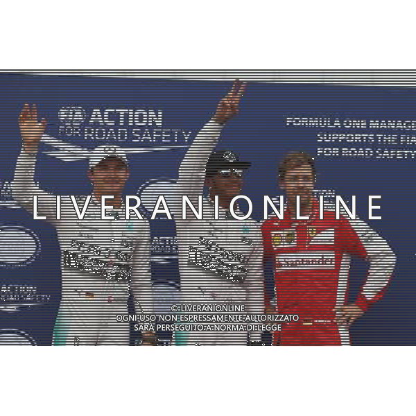 Pole for Lewis Hamilton (GBR) Mercedes AMG F1, 2nd for Nico Rosberg (GER) Mercedes AMG F1 W06 and 3rd for Sebastian Vettel (GER) Ferrari. 23.05.2015. Formula 1 World Championship, Rd 6, Monaco Grand Prix, Monte Carlo, Monaco, Qualifying Day AG ALDO LIVERANI SAS ONLY ITALY