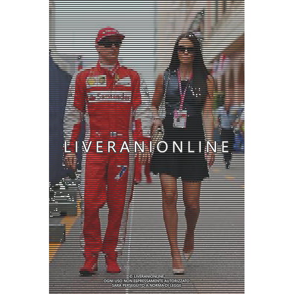 Kimi Raikkonen (FIN) Ferrari with his girlfriend Minttu Virtanen (FIN). 23.05.2015. Formula 1 World Championship, Rd 6, Monaco Grand Prix, Monte Carlo, Monaco, Qualifying Day AG ALDO LIVERANI SAS ONLY ITALY