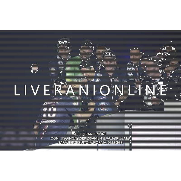 joie PSG / Zlatan Ibrahimovic / Nasser Al Khelaifi / Frederic Thiriez - 23.05.2015 - PSG / Reims - 38eme journee de Ligue 1 Photo : Andre Ferreira / Icon Sport AG ALDO LIVERANI SAS ONLY ITALY
