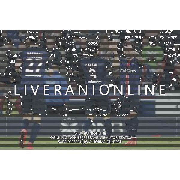 joie PSG / Ezequiel Lavezzi / Edinson Cavani - 23.05.2015 - PSG / Reims - 38eme journee de Ligue 1 Photo : Andre Ferreira / Icon Sport AG ALDO LIVERANI SAS ONLY ITALY