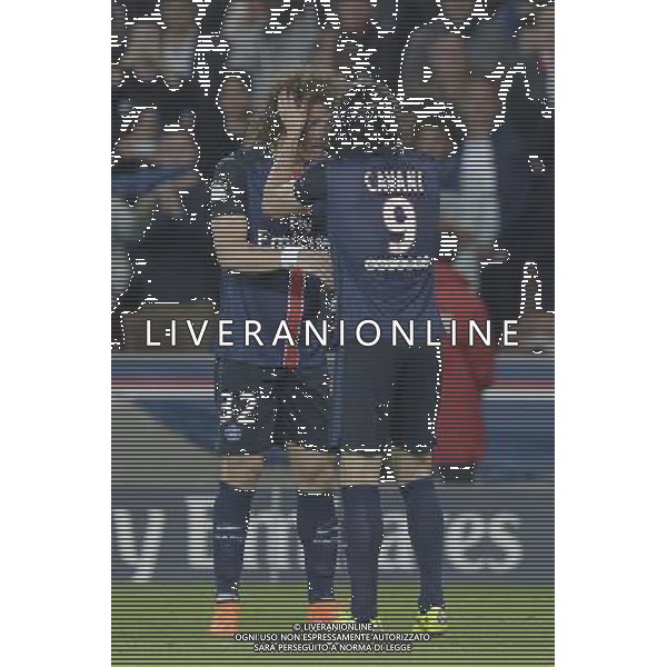 joie PSG / David Luiz / Edinson Cavani - 23.05.2015 - PSG / Reims - 38eme journee de Ligue 1 Photo : Andre Ferreira / Icon Sport AG ALDO LIVERANI SAS ONLY ITALY
