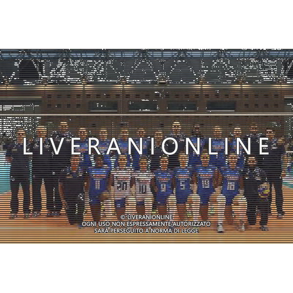 VOLLEY PALLAVOLO. ITALIA - CINA 3-0 NELLA FOTO LA FORMAZIONE DELLA NAZIONALE DI PALLAVOLO AG ALDO LIVERANI SAS
