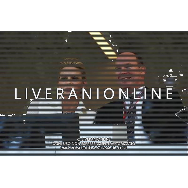 HSH Prince Albert of Monaco (MON) with his wife Princess Charlene of Monaco. 24.05.2015. Formula 1 World Championship, Rd 6, Monaco Grand Prix, Monte Carlo, Monaco, Race Day. AG ALDO LIVERANI SAS ONLY ITALY