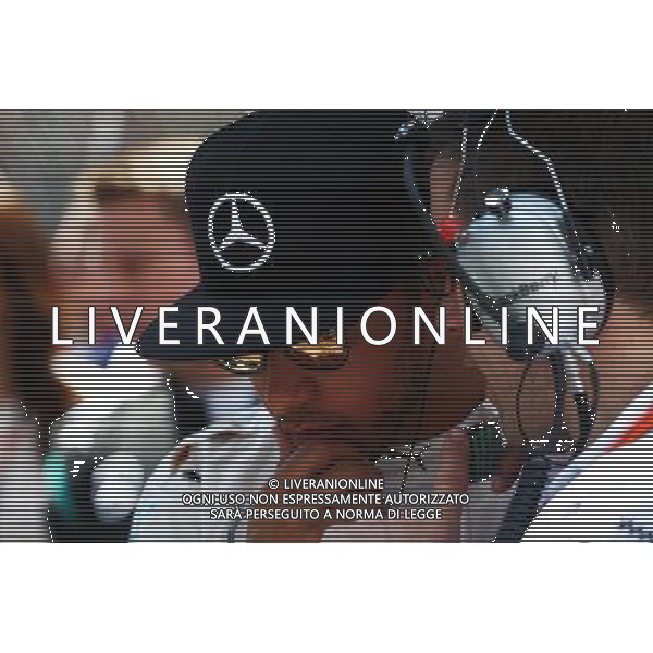 Lewis Hamilton (GBR) Mercedes AMG F1 on the grid. 24.05.2015. Formula 1 World Championship, Rd 6, Monaco Grand Prix, Monte Carlo, Monaco, Race Day. AG ALDO LIVERANI SAS ONLY ITALY