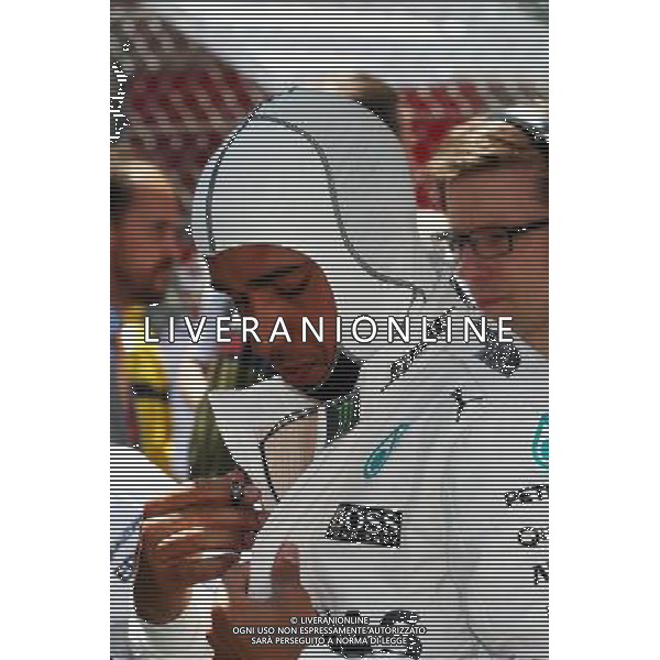 Lewis Hamilton (GBR) Mercedes AMG F1 on the grid. 24.05.2015. Formula 1 World Championship, Rd 6, Monaco Grand Prix, Monte Carlo, Monaco, Race Day. AG ALDO LIVERANI SAS ONLY ITALY
