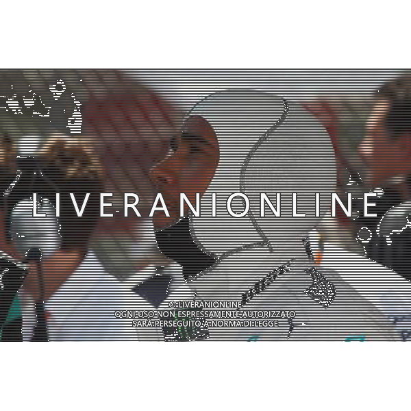 Lewis Hamilton (GBR) Mercedes AMG F1 on the grid. 24.05.2015. Formula 1 World Championship, Rd 6, Monaco Grand Prix, Monte Carlo, Monaco, Race Day. AG ALDO LIVERANI SAS ONLY ITALY