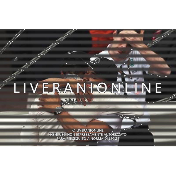 Third placed Lewis Hamilton (GBR) Mercedes AMG F1 with his brother Nicolas Hamilton (GBR). 24.05.2015. Formula 1 World Championship, Rd 6, Monaco Grand Prix, Monte Carlo, Monaco, Race Day. AG ALDO LIVERANI SAS ONLY ITALY