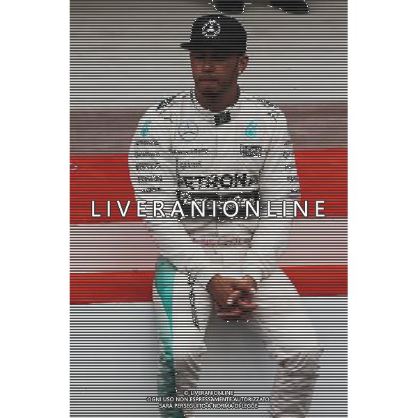 Third palced Lewis Hamilton (GBR) Mercedes AMG F1 on the podium. 24.05.2015. Formula 1 World Championship, Rd 6, Monaco Grand Prix, Monte Carlo, Monaco, Race Day. AG ALDO LIVERANI SAS ONLY ITALY