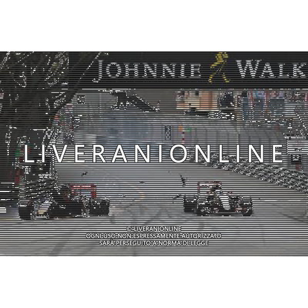 Max Verstappen (NL), Scuderia Toro Rosso crashes during the race with Romain Grosjean (FRA), Lotus F1 Team 24.05.2015. Formula 1 World Championship, Rd 6, Monaco Grand Prix, Monte Carlo, Monaco, Race Day. AG ALDO LIVERANI SAS ONLY ITALY