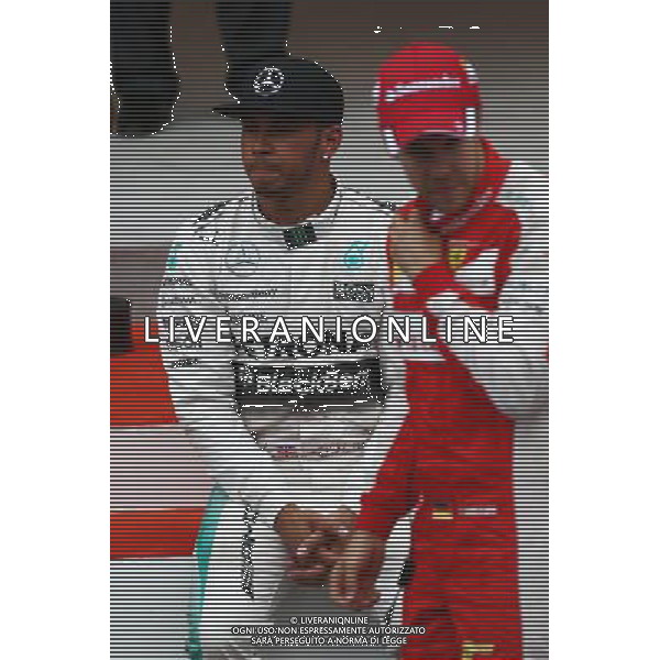 Lewis Hamilton (GBR) Mercedes AMG F1 and Sebastian Vettel (GER) Ferrari. 24.05.2015. Formula 1 World Championship, Rd 6, Monaco Grand Prix, Monte Carlo, Monaco, Race Day. AG ALDO LIVERANI SAS ONLY ITALY