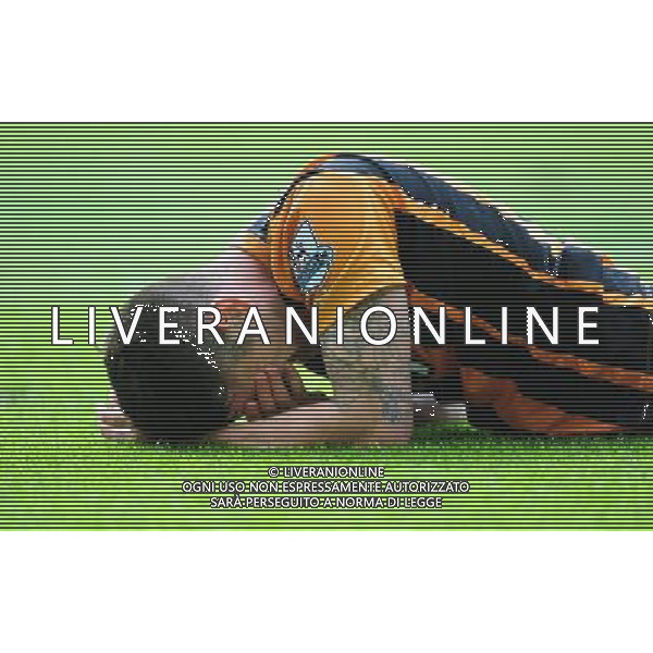 Hull City\'s Robbie Brady lays on the ground after challenging Manchester United\'s Luis Antonio Valencia for the ball Photographer Chris Vaughan/CameraSport Football - Barclays Premiership - Hull City v Manchester United - Sunday 24th May 2015 - Kingston Communications Stadium - Hull © CameraSport - 43 Linden Ave. Countesthorpe. Leicester. England. LE8 5PG - Tel: +44 (0) 116 277 4147 - admin@camerasport.com - www.camerasport.com AG ALDO LIVERANI SAS ONLY ITALY
