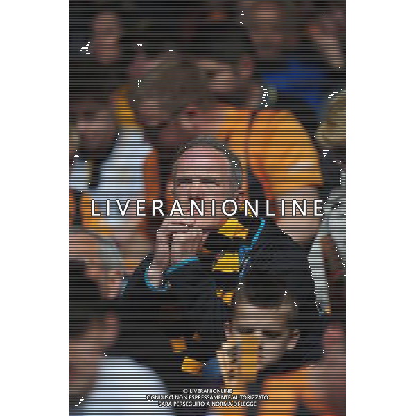 Hull City fans watch on as their sides relegation from the Barclays Premiership gets closer Photographer Chris Vaughan/CameraSport Football - Barclays Premiership - Hull City v Manchester United - Sunday 24th May 2015 - Kingston Communications Stadium - Hull © CameraSport - 43 Linden Ave. Countesthorpe. Leicester. England. LE8 5PG - Tel: +44 (0) 116 277 4147 - admin@camerasport.com - www.camerasport.com AG ALDO LIVERANI SAS ONLY ITALY