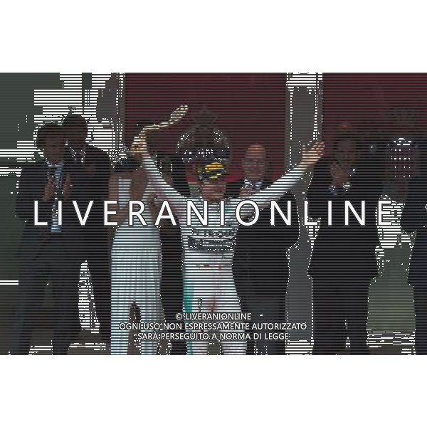 Race winner Nico Rosberg (GER) Mercedes AMG F1 celebrates on the podium. 24.05.2015. Formula 1 World Championship, Rd 6, Monaco Grand Prix, Monte Carlo, Monaco, Race Day. AG ALDO LIVERANI SAS ONLY ITALY