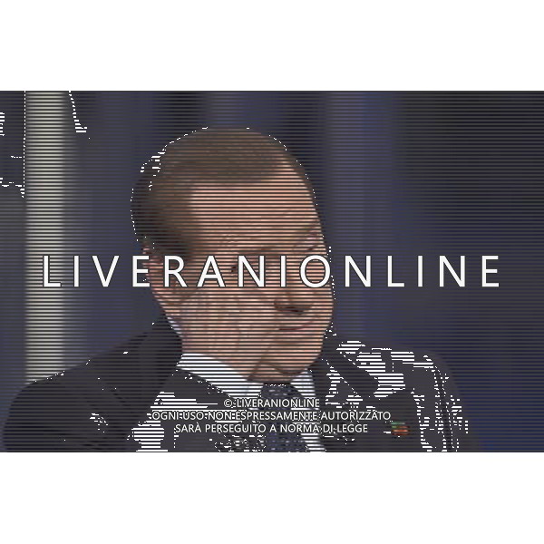 Silvio Berlusconi ospite della trasmissione televisiva \'Porta a Porta\' a Roma 26 maggio 2015 ©Corradetti/AGENZIA ALDO LIVERANI Sas
