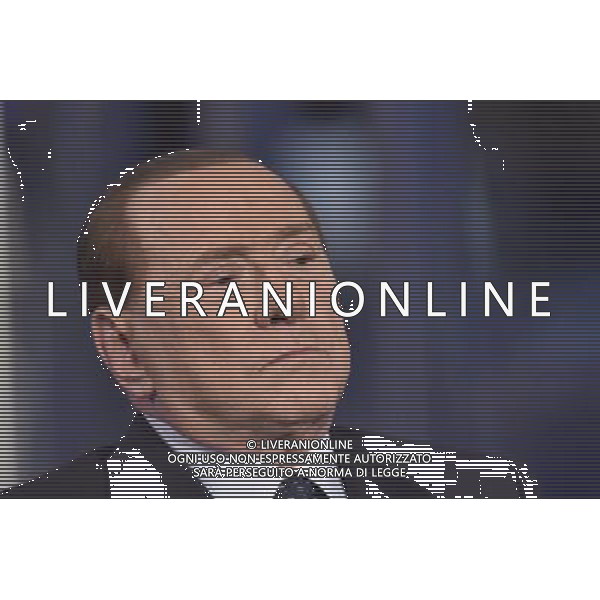 Silvio Berlusconi ospite della trasmissione televisiva \'Porta a Porta\' a Roma 26 maggio 2015 ©Corradetti/AGENZIA ALDO LIVERANI Sas