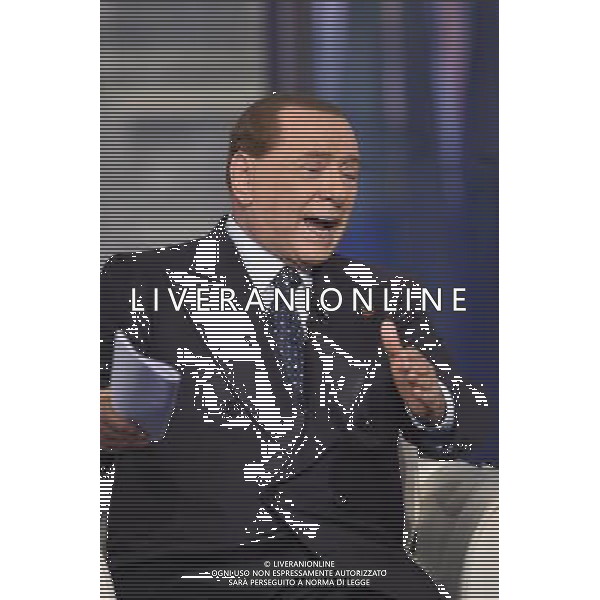 Silvio Berlusconi ospite della trasmissione televisiva \'Porta a Porta\' a Roma 26 maggio 2015 ©Corradetti/AGENZIA ALDO LIVERANI Sas
