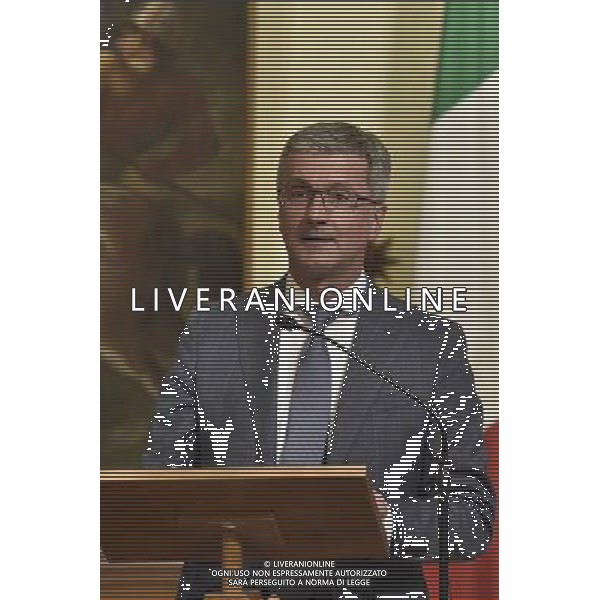 Roma - 27/05/2015 - Palazzo Chigi - Il Presidente del Consiglio Matteo Renzi presiede la firma del Protocollo dâ€™intesa tra il Governo e i vertici di Lamborghini sullo stabilimento di Santâ€™Agata Bolognese - nella foto: Rupert Stadler AD Audi / Ph. Fabrizio Corradetti - Ag. Aldo Liverani sas/Agenzia Aldo Liverani s.a.s