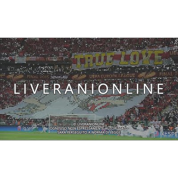 UEFA Europa League 2014/2015 Finale Varsavia (Polonia) - 27.05.2015 Dnipro-Siviglia Nella Foto:coreografia tifosi siviglia /Ph.Vitez-Ag. Aldo Liverani