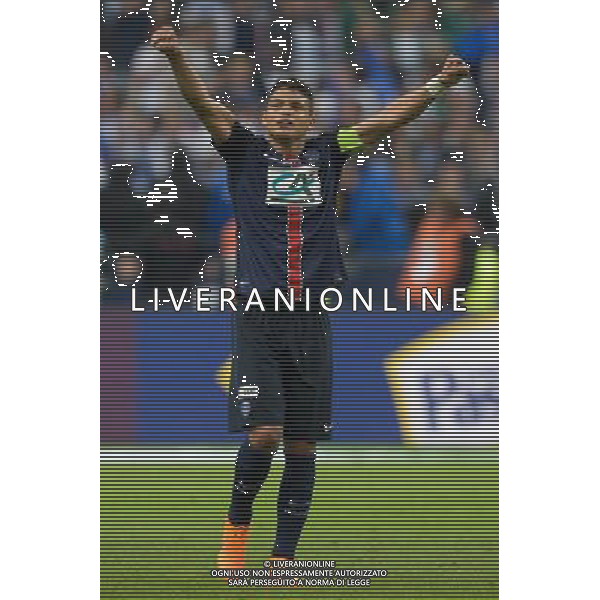 Joie Thiago Silva - 30.05.2015 - Auxerre / Paris Saint Germain - Finale Coupe de France Photo : Andre Ferreira / Icon Sport AG ALDO LIVERANI SAS ONLY ITALY