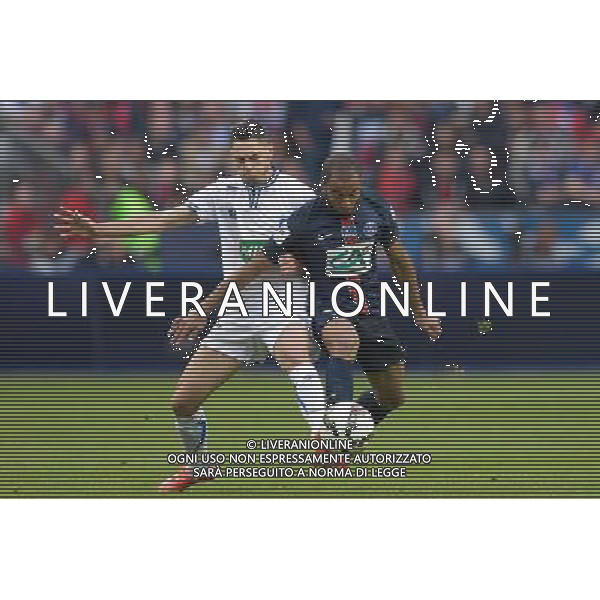 Greogory Berthier / Lucas Moura - 30.05.2015 - Auxerre / Paris Saint Germain - Finale Coupe de France Photo : Andre Ferreira / Icon Sport AG ALDO LIVERANI SAS ONLY ITALY