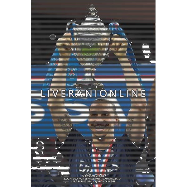 Joie PSG - Zlatan Ibrahimovic - 30.05.2015 - Auxerre / Paris Saint Germain - Finale Coupe de France Photo : Andre Ferreira / Icon Sport AG ALDO LIVERANI SAS ONLY ITALY