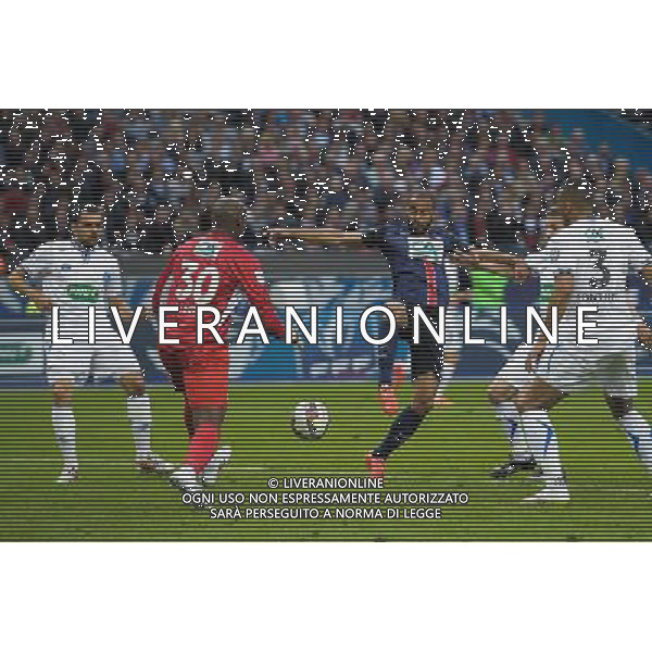 Lucas Moura / Donovan Leon - 30.05.2015 - Auxerre / Paris Saint Germain - Finale Coupe de France Photo : Andre Ferreira / Icon Sport AG ALDO LIVERANI SAS ONLY ITALY