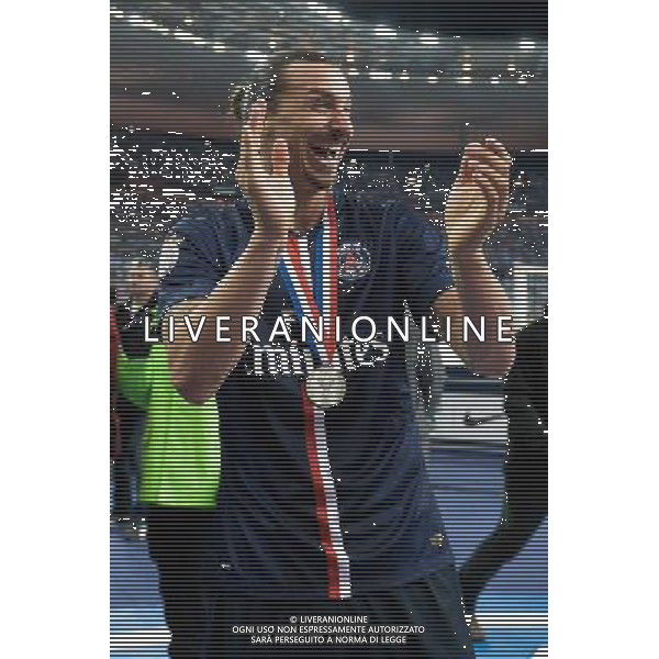 Joie PSG - Zlatan Ibrahimovic - 30.05.2015 - Auxerre / Paris Saint Germain - Finale Coupe de France Photo : Andre Ferreira / Icon Sport AG ALDO LIVERANI SAS ONLY ITALY