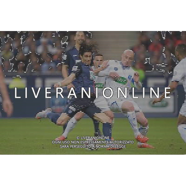 Edinson Cavani / Sebastien Puygrenier - 30.05.2015 - Auxerre / Paris Saint Germain - Finale Coupe de France Photo : Andre Ferreira / Icon Sport AG ALDO LIVERANI SAS ONLY ITALY