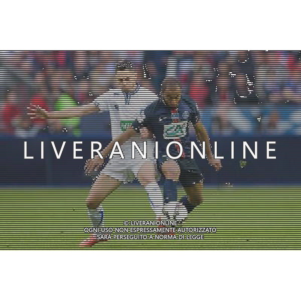 Greogory Berthier / Lucas Moura - 30.05.2015 - Auxerre / Paris Saint Germain - Finale Coupe de France Photo : Andre Ferreira / Icon Sport AG ALDO LIVERANI SAS ONLY ITALY