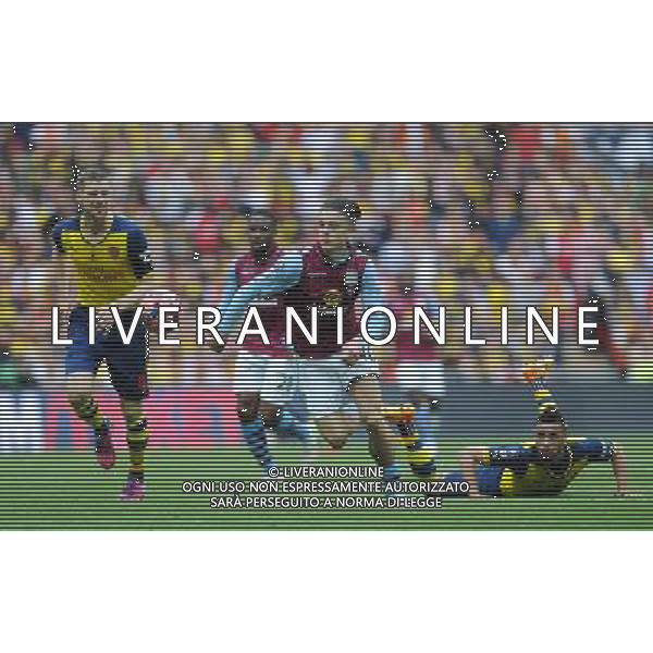 Aston Villa\'s Jack Grealish in action during todays match Photographer Ian Cook/CameraSport Football - The FA Cup Final - Aston Villa v Arsenal - Saturday 30th May 2015 - Wembley - London © CameraSport - 43 Linden Ave. Countesthorpe. Leicester. England. LE8 5PG - Tel: +44 (0) 116 277 4147 - admin@camerasport.com - www.camerasport.com AG ALDO LIVERANI SAS ONLY ITALY