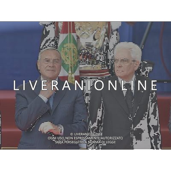 Celebrazioni del 69mo anniversario della Festa della Repubblica Italiana cerimoniale della parata militare a Roma 2 giugno 2015 nella foto Sergio Mattarella e Pietro Grasso ©Corradetti/AGENZIA ALDO LIVERANI Sas