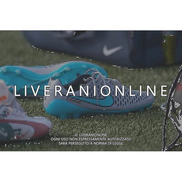 Illustration chaussures Raphael Varane - 01.06.2015 - Entrainement -Equipe de France -Clairefontaine Photo : Andre Ferreira / Icon Sport AG ALDO LIVERANI SAS ONLY ITALY