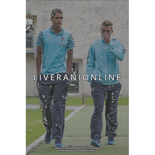 Raphael Varane / Antoine Griezmann - 01.06.2015 - Entrainement - Equipe de France - Clairefontaine Photo : Andre Ferreira / Icon Sport AG ALDO LIVERANI SAS ONLY ITALY