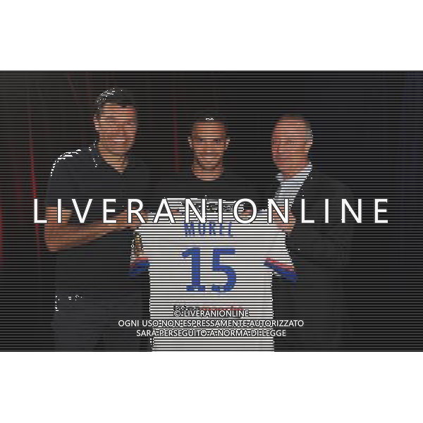 Hubert FOURNIER / Jeremy MOREL / Bernard LACOMBE - 01.06.2015 - Presentation du nouveau joueur de Lyon Photo : Jean Paul Thomas / Icon Sport AG ALDO LIVERANI SAS ONLY ITALY